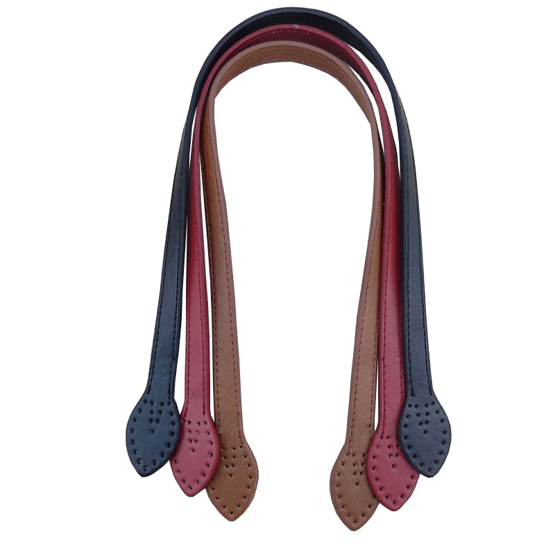 PU Leather Handles Durable Shoulder Bags Detachable Belt Women Leaf Handle Straps DIY Handmade Replacement Handbag Strap 2*61cm