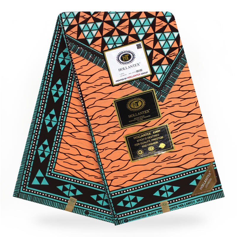 Ghana Kente Wax Fabric Veritable hitarget Wax African Kente Prints Real Java Wax Fabric for Cloth in 6 yards H180516s