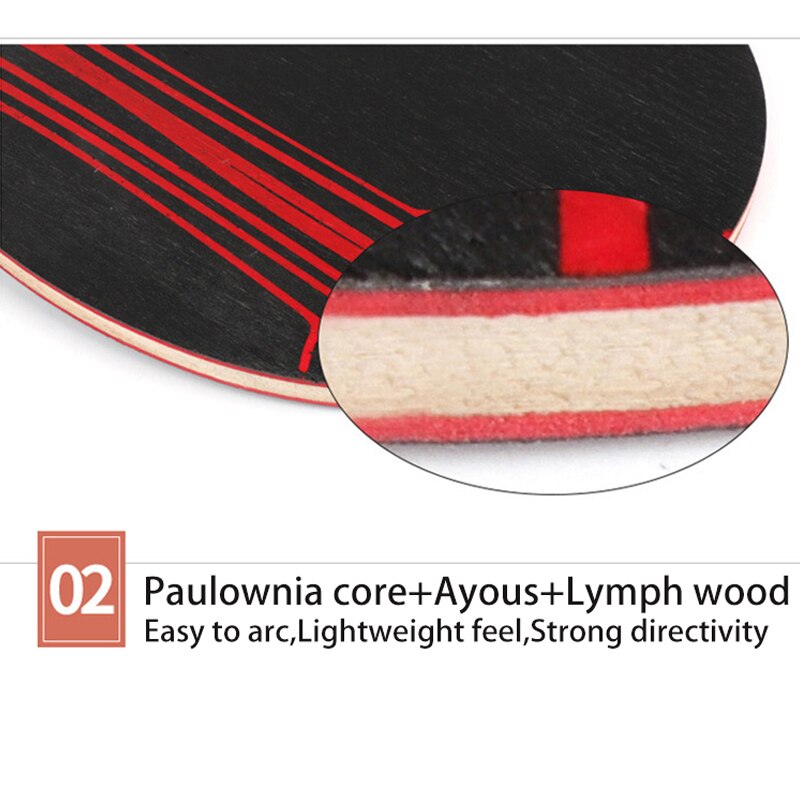 Table Tennis Racket Blade CS FL Long Short Handle Ping Pong Paddle Offensive For DIY Competition Training