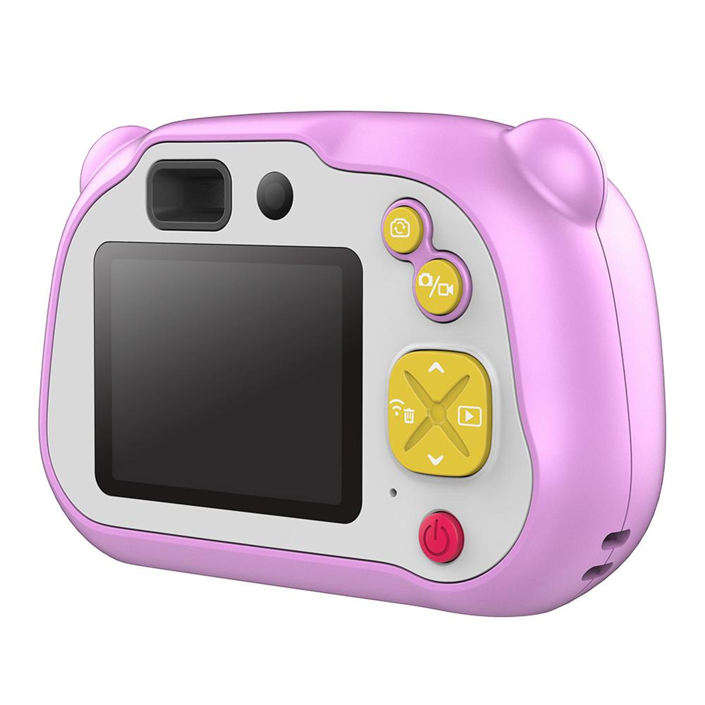 1080P FHD Auto Focus Wifi Children Camera Mini 2 Inch Cartoon Digital Camera Cute Toys Children Birthday For Kids Cameras: Pink