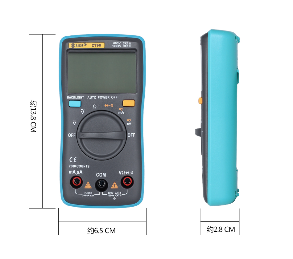 ZT98 ZT100 ZT101 ZT102 Auto Digitale Multimeter 60... – Grandado