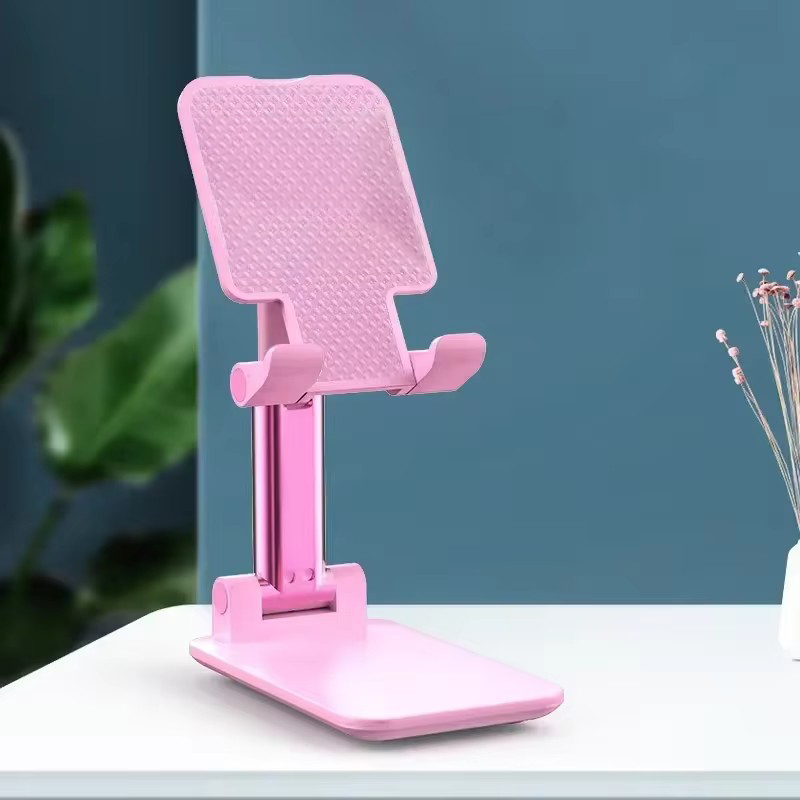 Bureau mobiele telefoon houder standaard voor iPhone 16 15 iPad Xiaomi verstelbare desktop tablet houder universele tafel mobiele telefoons standaard: Roze