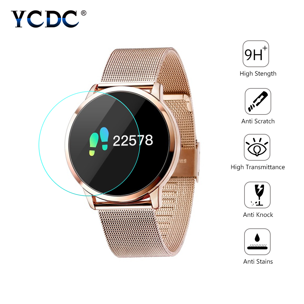 Zegarek ochraniacz ekranu 23-34mm średnica szkło hartowane ochronne dla inteligentnego zegarka dla Huawei Samsung Gear S2 S4 Lg zegarek