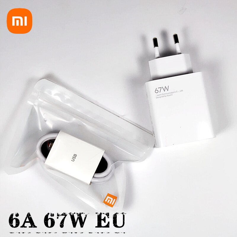 xiaomi Note 11s Charger 67W EU Original Turbo adapter 6A Data Cable For Xiaomi 12 11 Ultra Redmi note 9 10 11 pro poco M4 X3 M3