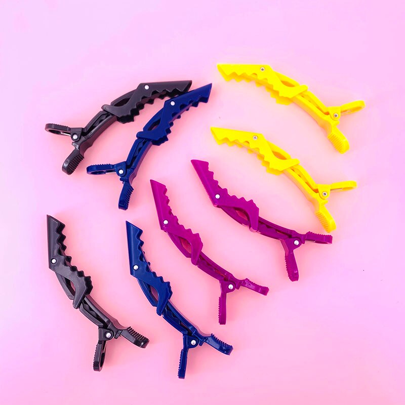 6 Stks/partij Plastic Haar Clip Kappers Klemmen Klauw Haar Sectie Clips Grip Snijden Barbers Voor Salon Hair Styling Accessoires