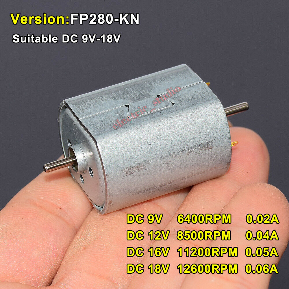 Standaard FS280-KN Motor / FP280-KN Motor Dc 16V 29V Grote Koppel Dual As High Speed Deurslot Van auto