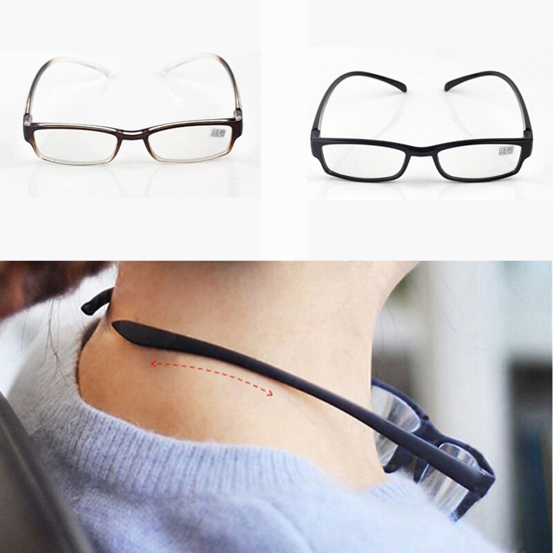Elbru Verstelbare Opknoping Stretch Leesbril Ultralight TR90 Presbyopie Brillen Voor Ouderen Mannen Vrouwen Dioptrie + 1.0 + 4.0