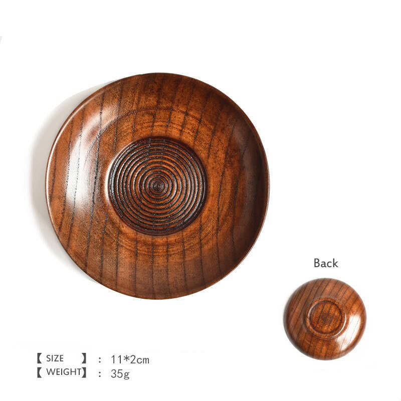 XZJJA 7.5-15cm Ronde Servies Kleine Houten Plaat Keuken Brood Fruit Dessert Schotel Massief Hout Snack Lade Thuis trinket Gerechten: 11x2cm