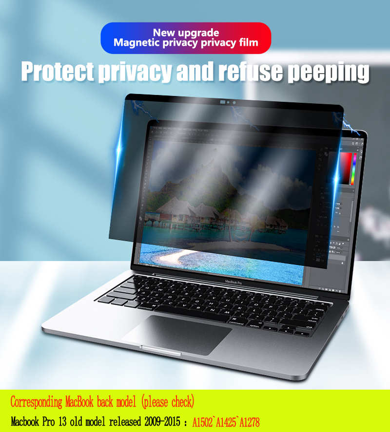 Magnetische Privacy Filter Anti Spy Huisdier Schermen Beschermfolie Voor Macbook Oude Pro13 Inch ~ Release Voor A1502 a1425 A1278