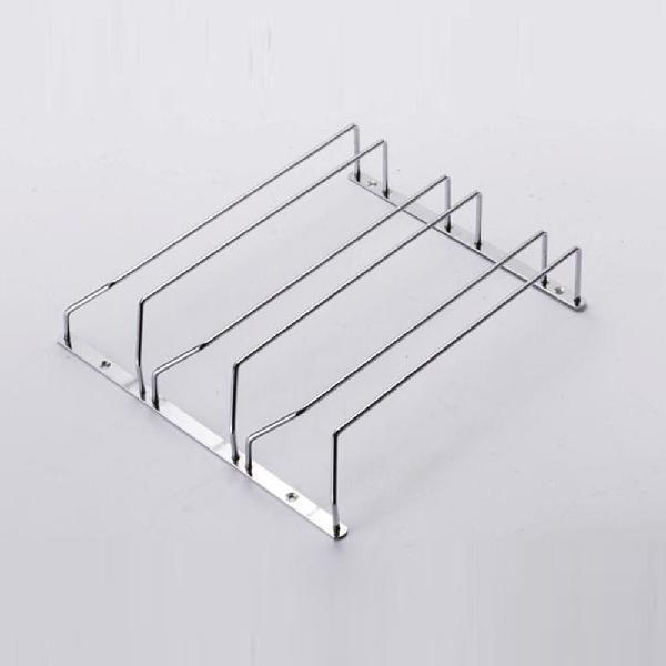 25 1pc 1-5 Rows Stainless Steel Wall Mount Stemware Wine Glass Hanging Rack Holder Shelf-20: 3 row with screws