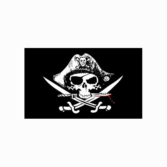 90x150CM jolly roger skull Flag: Blue / 60 x 90cm