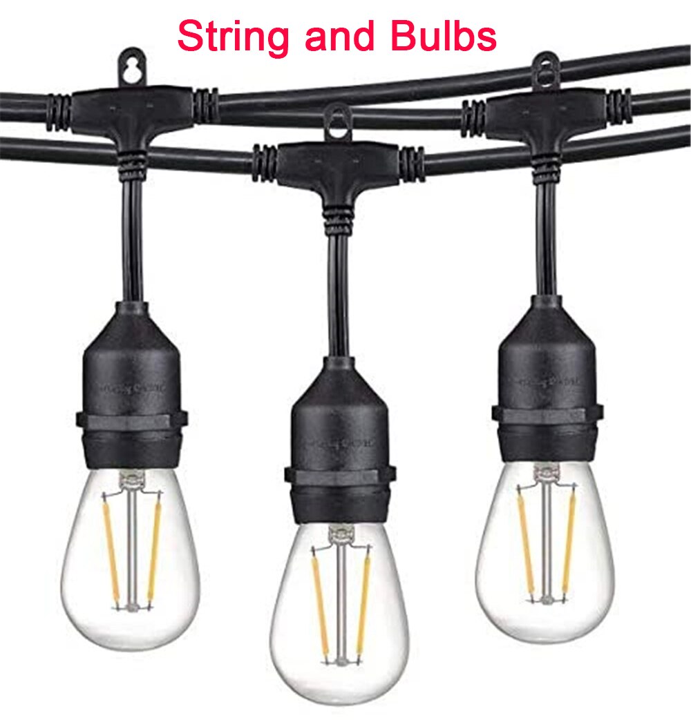 Waterproof 5M 10M LED Bulbs String Lights Indoor Outdoor Commercial Grade E27 Street Garden Backyard String Lighting: String and bulb / 5M 5LEDs / EU plug 