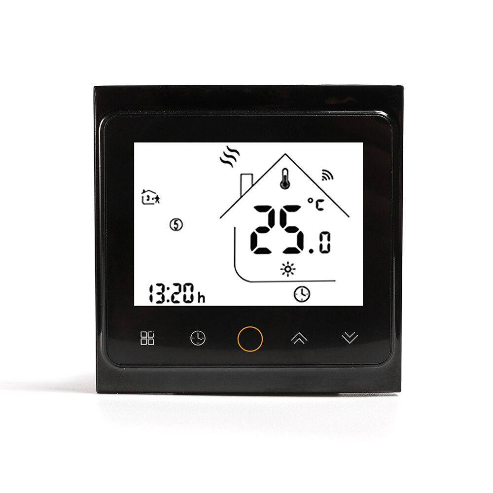 Wifi Slimme Thermostaat Temperatuur Controller Voor Water/Elektrische Vloerverwarming Water/Gas Boiler Werkt Met Alexa Google Thuis: Black / BHT-002-GA(No Wifi)
