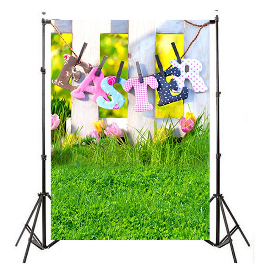 Easter Day Theme Vinyl Photography Backdrop Custom Photo Background Props outside Background #0115: C