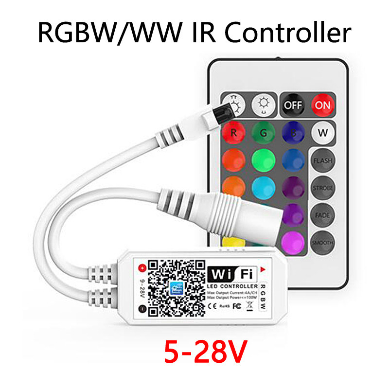 5V ~ 24V Rgb Wifi Controller Rgbw Rgbww Wifi Led Controller 12V Voor 5050 2835 5630 3528 led Strip Magic Thuis