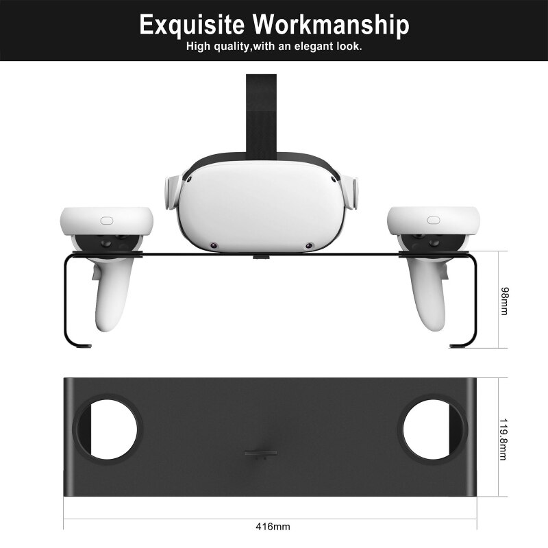 Moet-Hebben Vr Mounted Display Vr Display Houder Compatibel Met Oculus Quest 2 Headset Touch Controllers Vr Stands