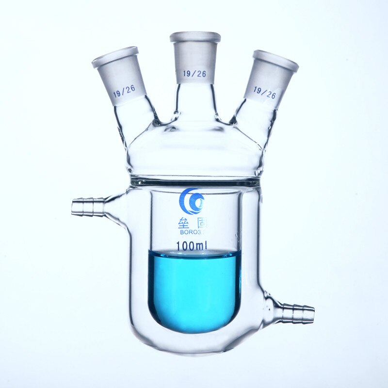 1pc/ 50 100 150 250 500 1000ml Double-layer Reactor Glass Jacketed Reaction Flask