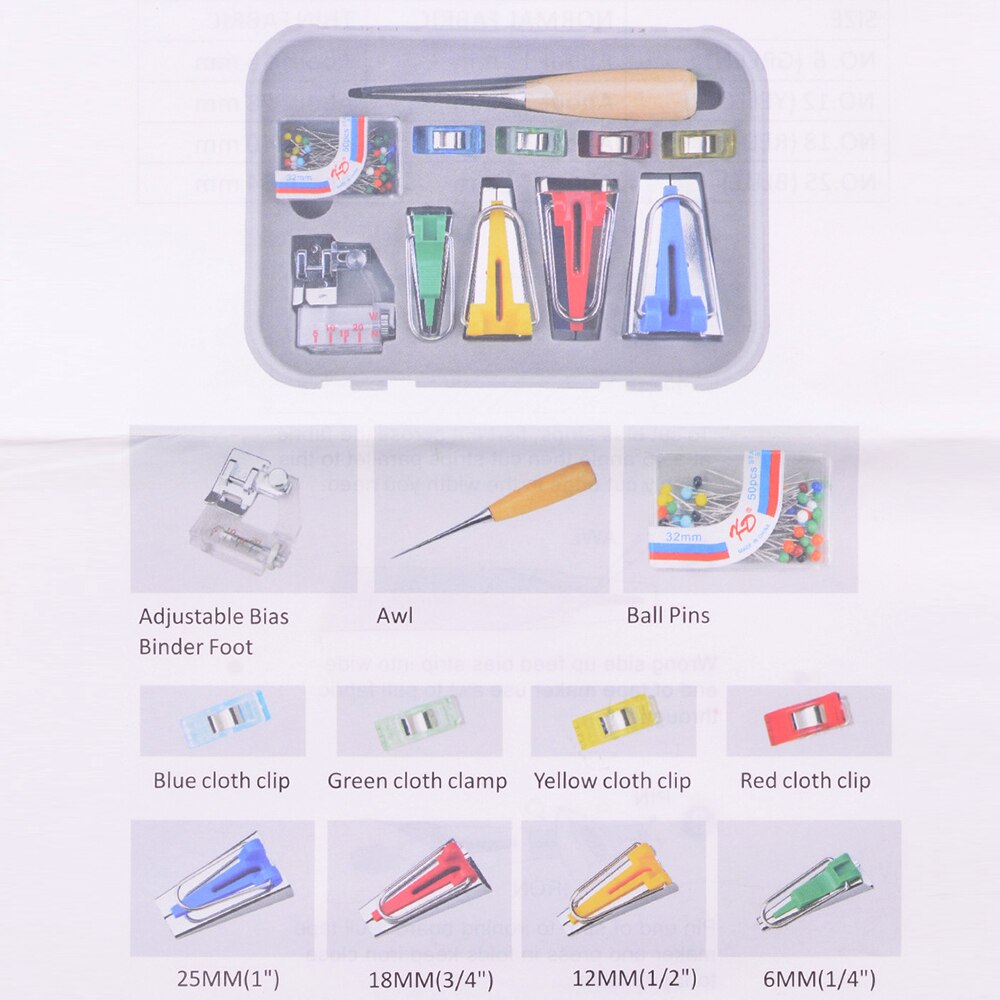 Machine Tools Binding Sew Multifunction Sewing Bias Tape Maker Set DIY Patchwork Quilting Tool Sewing Machine Set