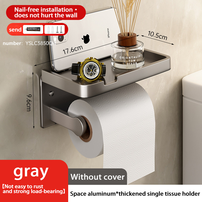 Bathroom Water Tissue High Capacity Case Accessories Phone Storage Box Roll Toilet Paper Holder Kleenex Floating Wall Shelves: WHITE