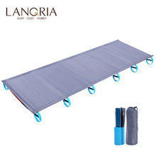 Aluminum Alloy Folding Single Bed Camping Sleeping Chair Moisture-Proof Pad Outdoor Portable Sleeping Bed with Storage Bag