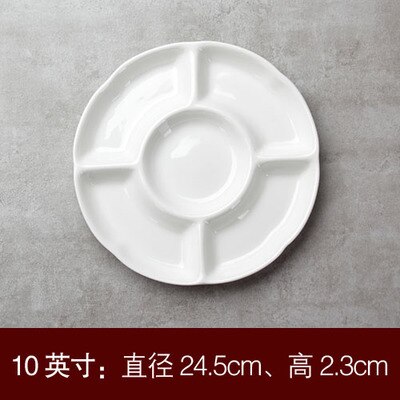 Ceramic circular multi tray five fruit platters fruit platter cold dish snack bar restaurant stewed dish with drie: 2