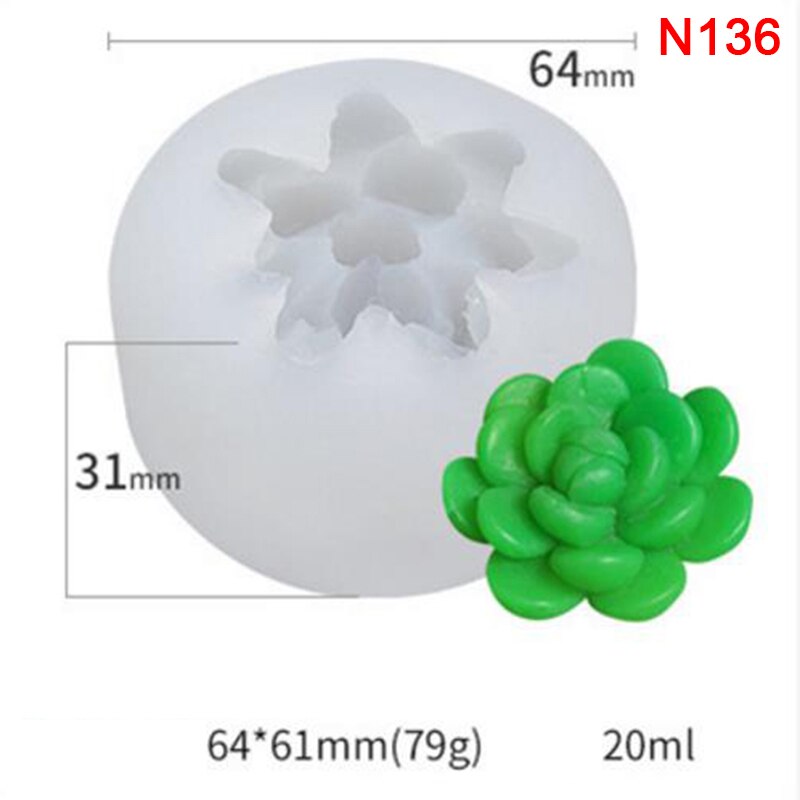 3D Halloween citrouille Silicone résine époxy moules arbre de noël aromathérapie bougie faisant forme outil de décoration: N136