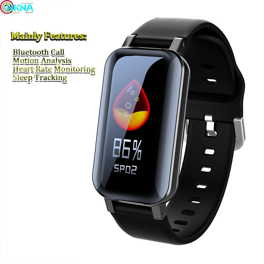 Smart Binaural Armband Draadloze Bluetooth Headset 2-In-1 Hartslag Bloeddruk Sleep Monitor Android Horloge Voor vrouwen Mannen: Black