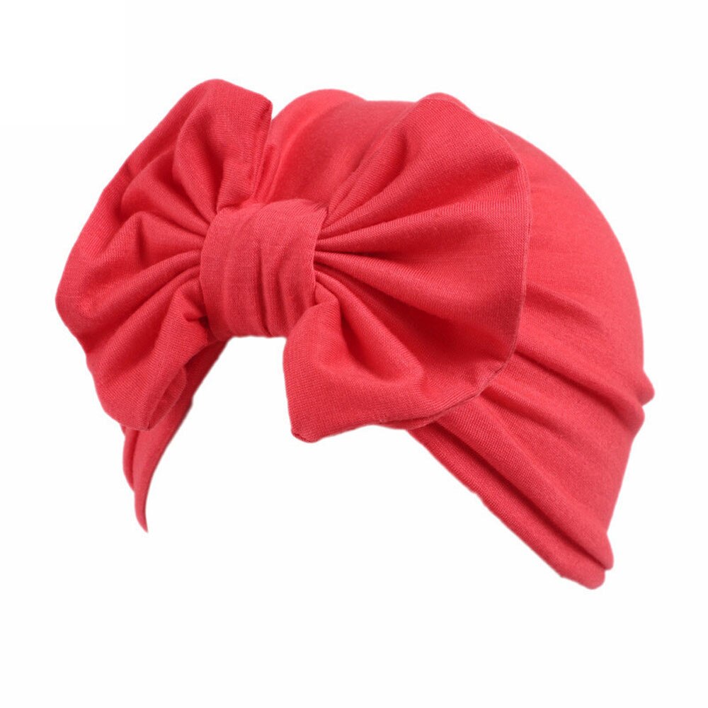 Hoofddeksels Bandana Kinderen Baby Meisjes Boho Hoed Beanie Sjaal Tulband Head Wrap Cap Fotografie Props Voor Kinderen 3-8 jaar Oud: Red 