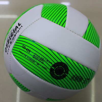 Autentico n. 5 pallavolo a strisce pallavolo 4 colori esame di ingresso delle scuole superiori partita standard la pallavolo morbida può essere ser: Green