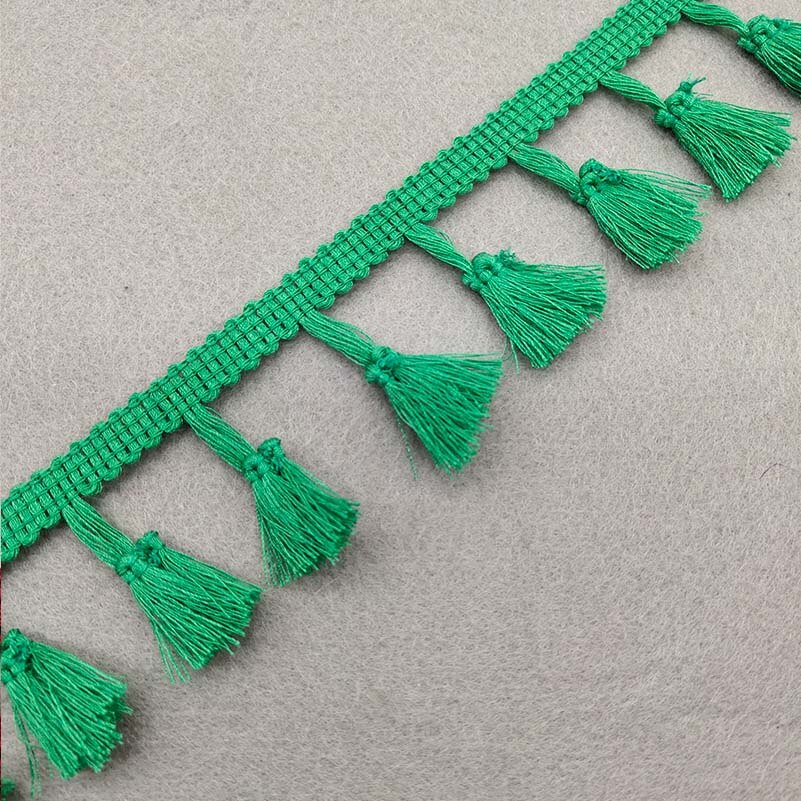1Yards of Pack 40MM Width Fringe Trim Lace Fibre Tassel Clothes Accessories Wedding Dress Tassel Ribbon Diy: Green