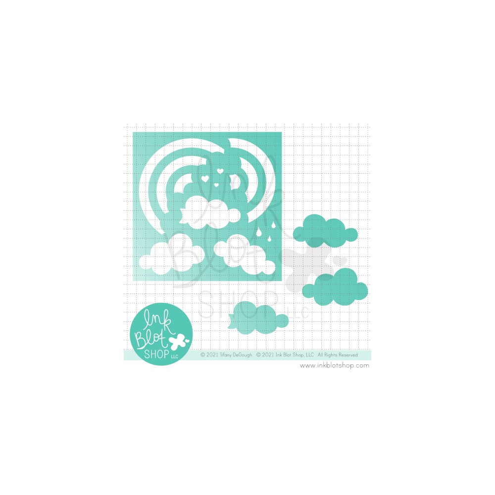 Wand/Mal/Textil/Schablonen ○ verschiedende Motive: Wolke