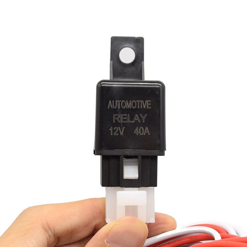 Car Driving Light 5-Pin Blue LED Rocker Switch + 40A Relay Wiring Harness Kit