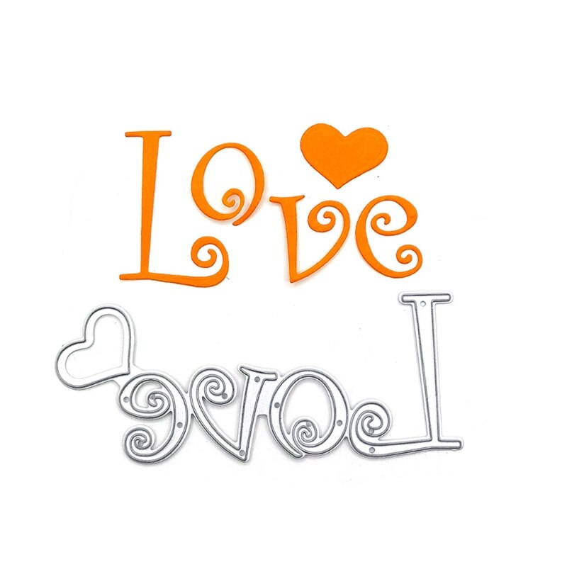 4 Pieces Cutting Dies Heart Cutting Dies Love Heart Embossing Stencils Templates for Scrapbooking,Valentine's Day Craft
