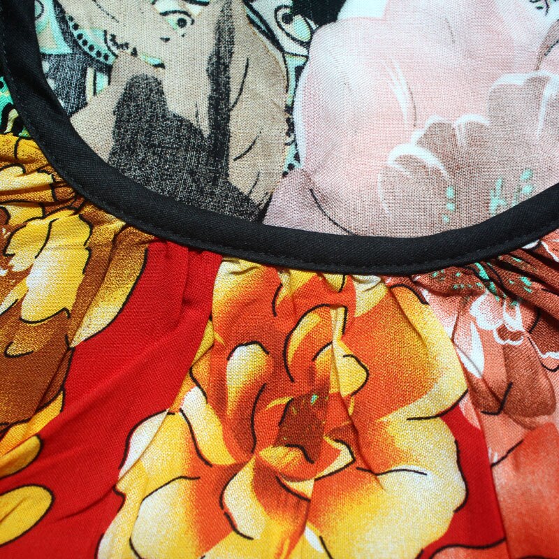 Vestido de primavera-Otoño de Nuevos Bohemios para mujer, algodón, estampado Floral, africano, femenino, vintage, de talla grande,