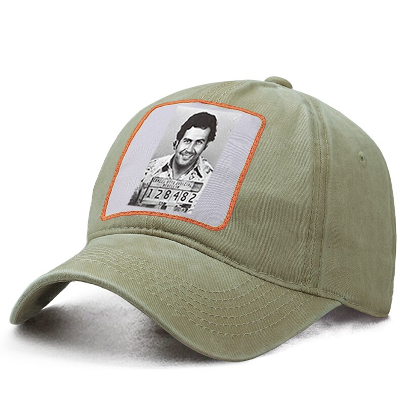 Gorra de béisbol de Pablo Emilio Escobar Gaviria para mujer, gorro de béisbol estilo Harajuku, Hip Hop, padre, camionero sólido, Snapback, Boinas de cola de caballo: Khaki 6