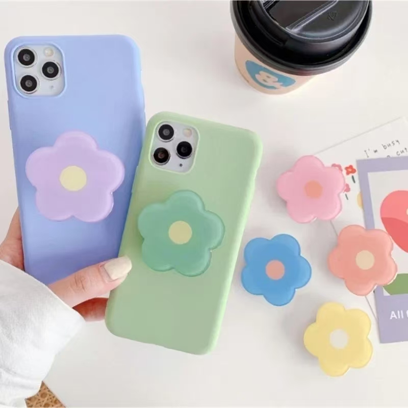1PC Universele Opvouwbare Telefoon Grip Bloem Mobiele Telefoon Houder Mobiele Griptoks Mini Vinger Ring Stand voor Meisje Vrouwen Kickstand