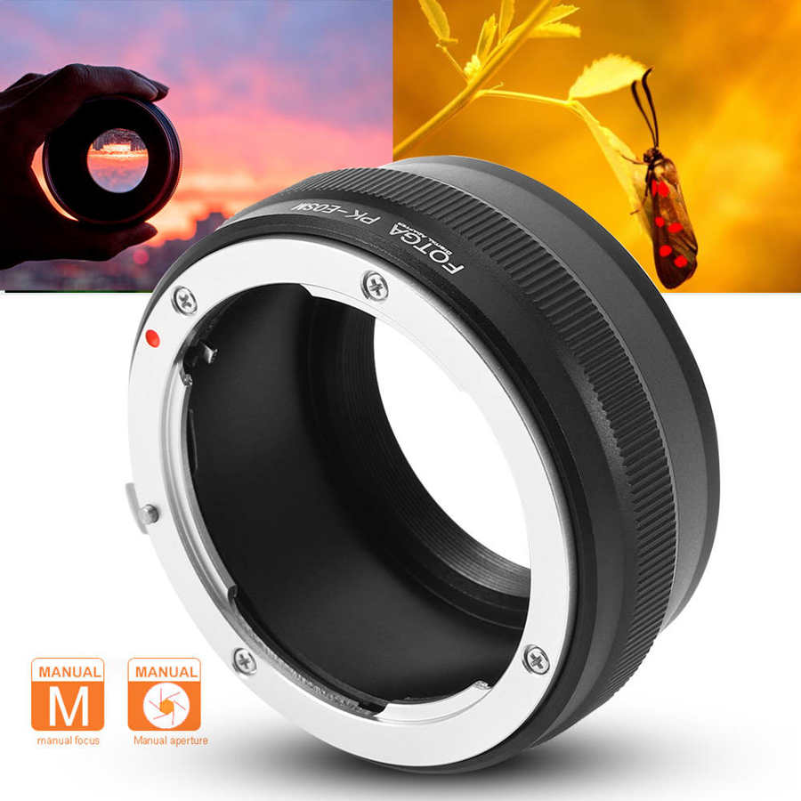 Fotga PK-EOSM Lens Adapter Ring Voor Pentax K/Pk Lenzen Voor Canon Eos M EF-M M2 M3 M6 m10 M50 M100 Mirrorless Camera Body