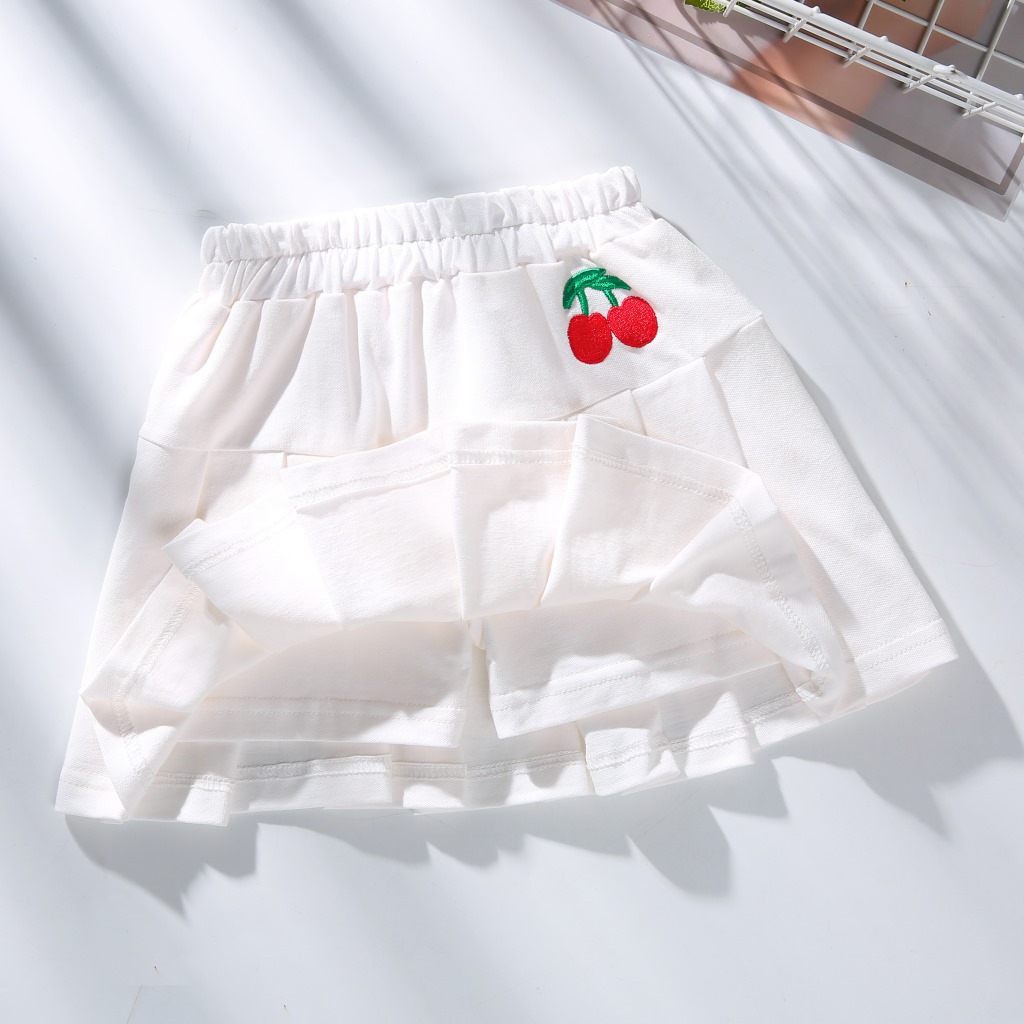 Baby Peuter Kinderen Kleding School Meisjes Rok Dieptepunt Prinses Geplooide Rokken Kinderen Korte Rok Zomer Kind Kleding CL829: WHITE / 140 5T