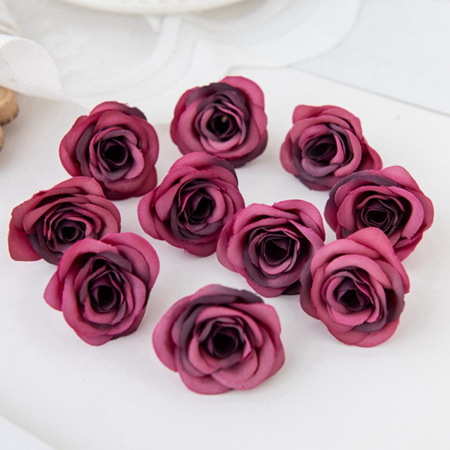 10 Stuks Zijde Kunstbloemen Rozen Hoofden Kerst Tuin Bogen Winkelcentrum Bruiloft Boeket Decoratie Diy Bloem Vaas Accessoire: Goud