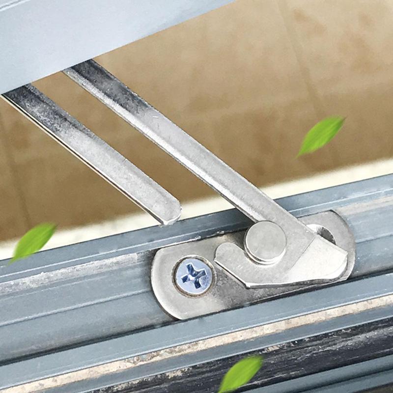 Edelstahl FlüGel Fenster Stopper Aluminium Wind Fenster Belüftung sperren Klammer Schiebe Zubehör J6E4
