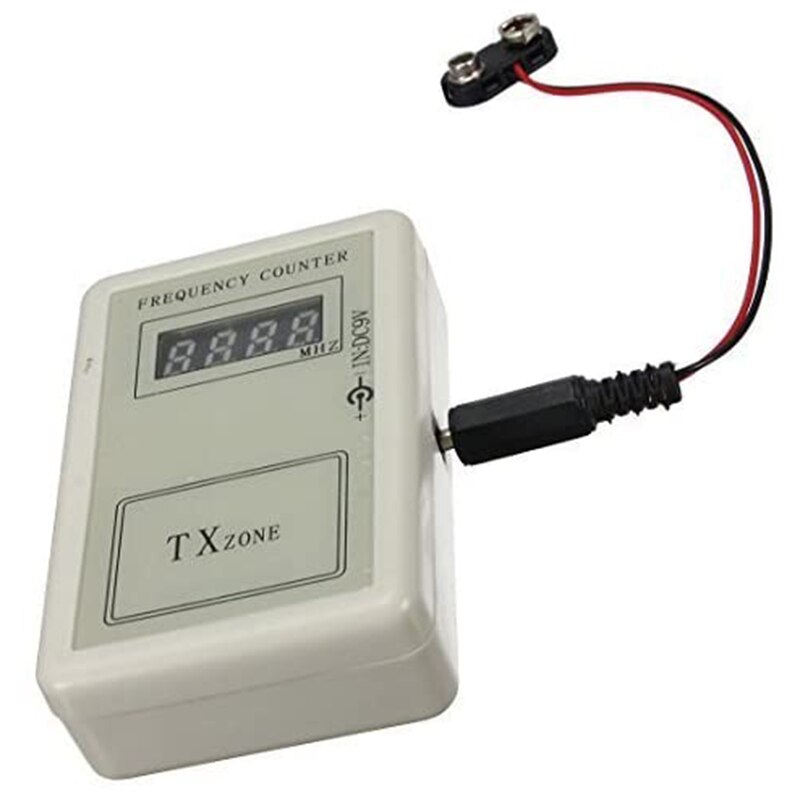 Handheld Remote Control Wireless Frequency Meter Counter Tester 250-450MHZ for Car Cymometer Detector Power Cable