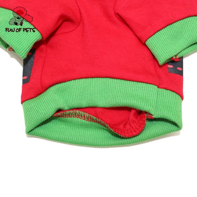 puro de algodón de Navidad perro ropa estilo Santa Claus Camiseta de algodón para perros (verde rojo XS-L)
