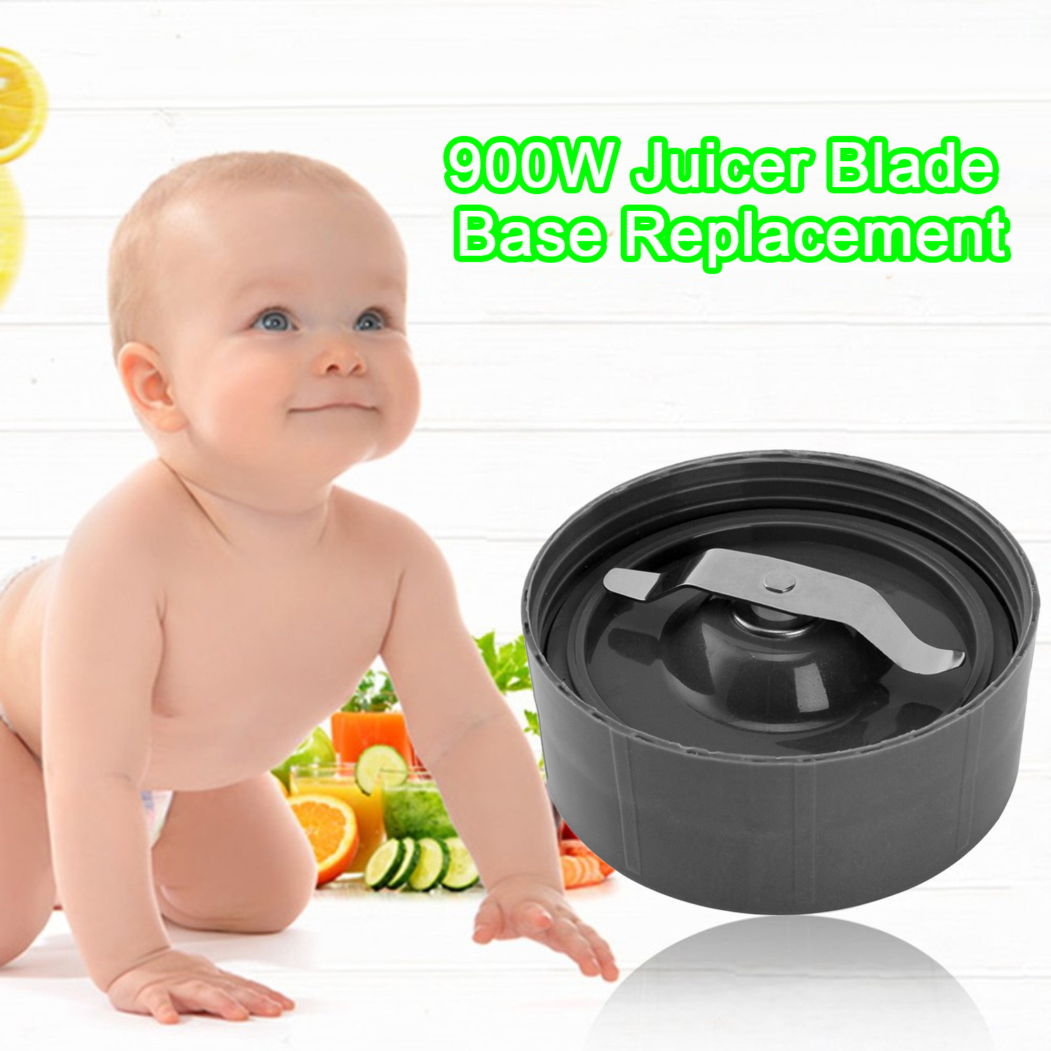 Behogar Sharp Acero inoxidable hoja plana piezas de repuesto accesorios para NutriBullet 900W licuadora