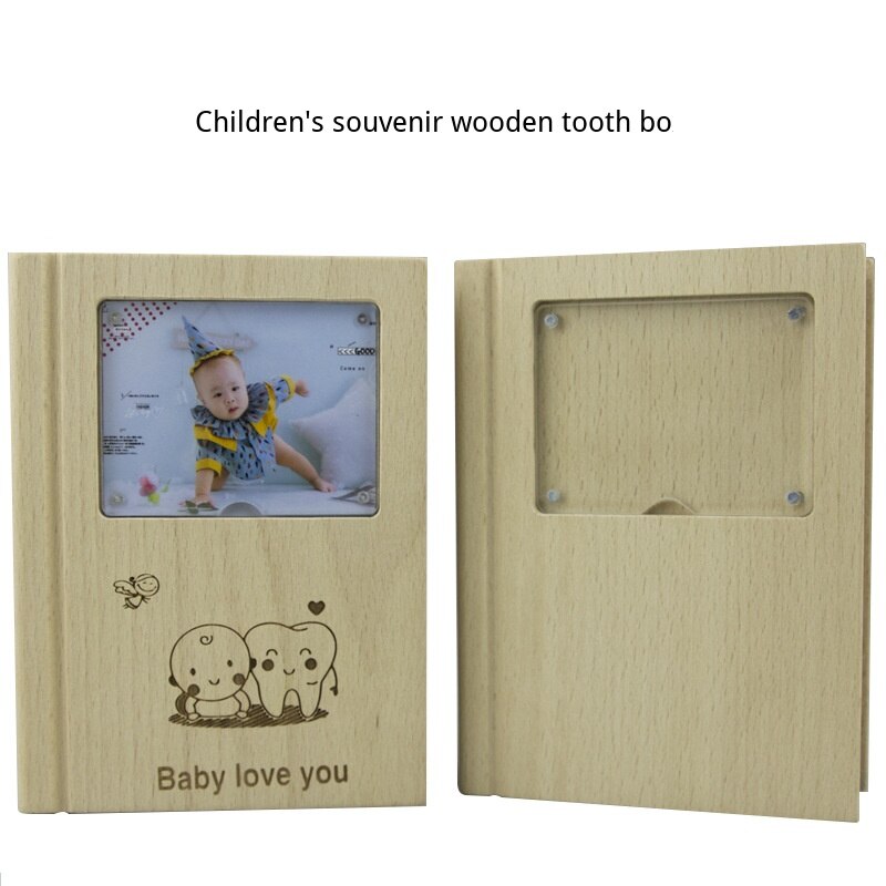 Børns souvenir tandkasse træ løvfældende æske til mænd og kvinder baby opbevaringsboks, engelsk, japansk, baby opbevaringsboks
