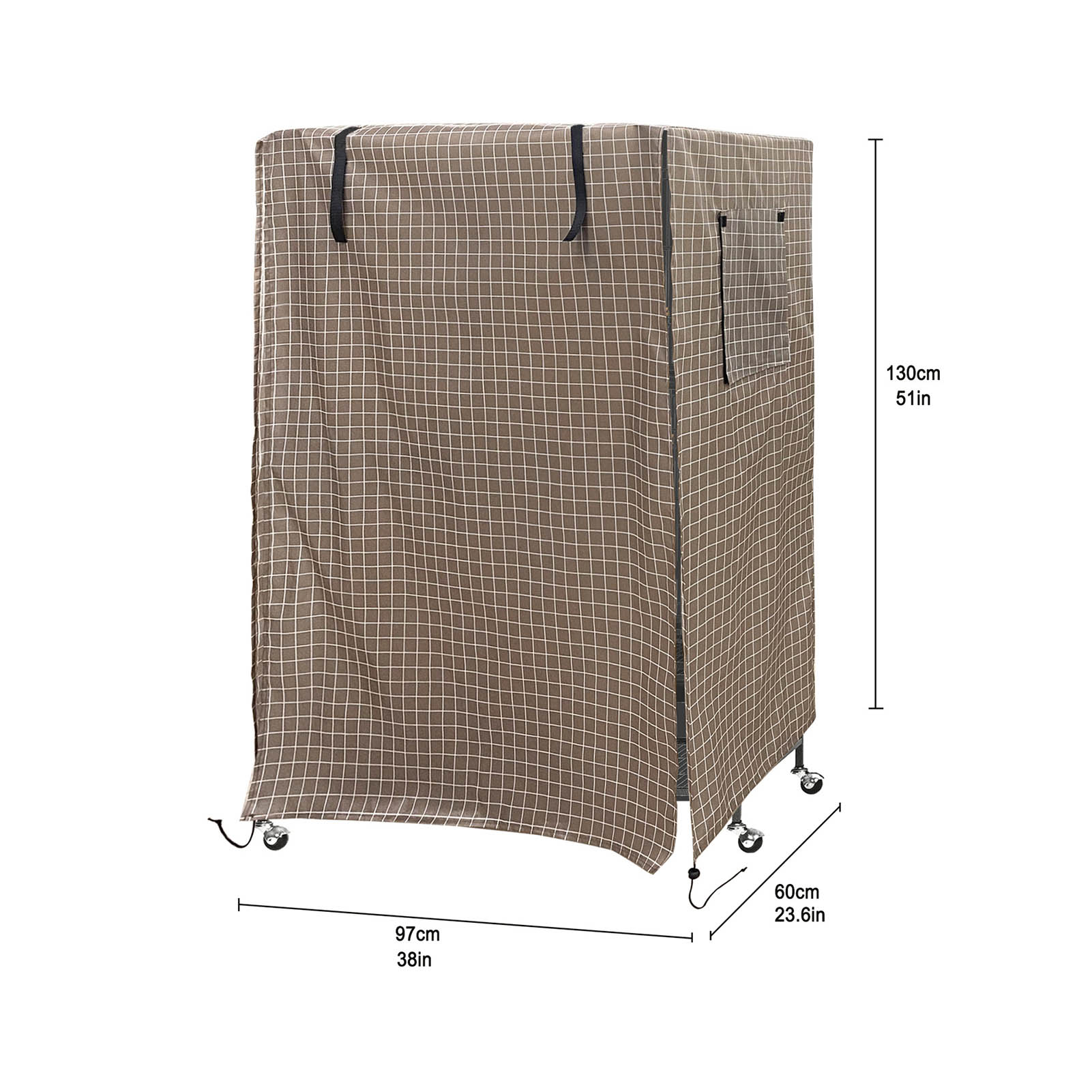 Papegaaien Volière Vogelkooi Cover Goede Nacht Oxford Doek Waterdicht Anti-Uv Vogelkooi Cover Met Mesh Venster Voor Grote Vogelkooi: Coffee