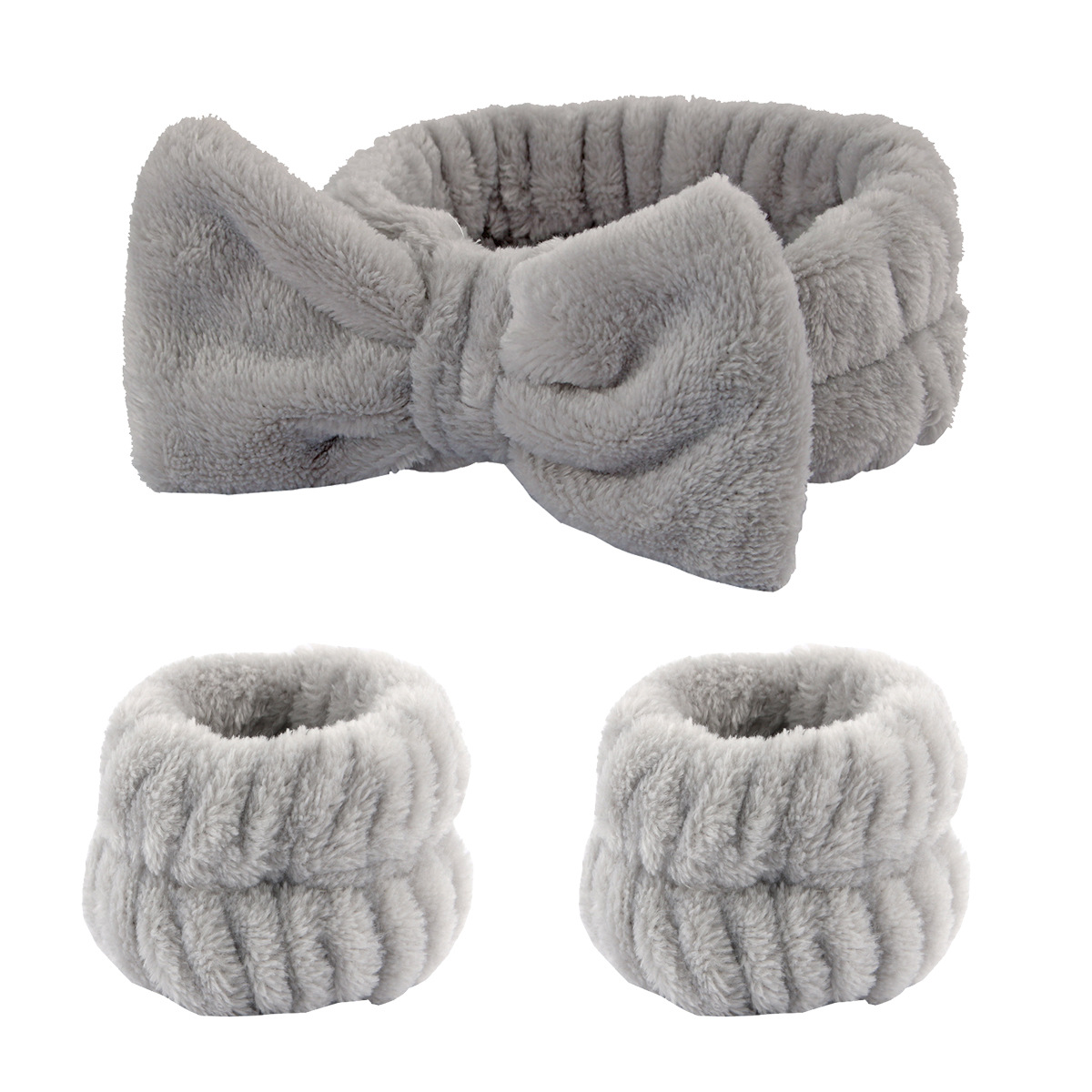 Diadema de Spa para lavarse la cara, toalla de maquillaje de microfibra, bandas para el cabello, banda absorbente para el sudor, 3 uds.: Lavanda