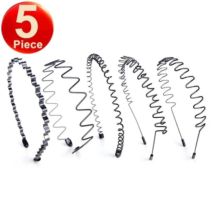 6 stks Wave Heren Vrouwen Unisex Zwart Golvend Haar Hoofd Hoepel Band Sport Hoofdband Haarband Hoofddeksels Haaraccessoires: GRIJS