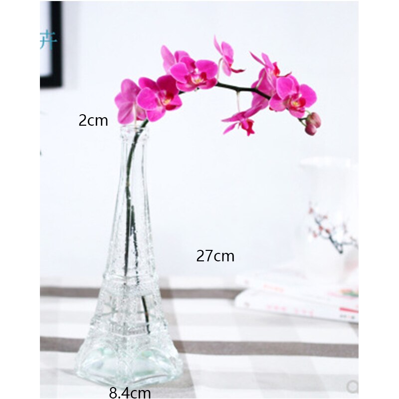 Matbord liten vas hydroponic växt glasvas dekoration rik bambu blomsterarrangemang bord blomma vas: Vas 6