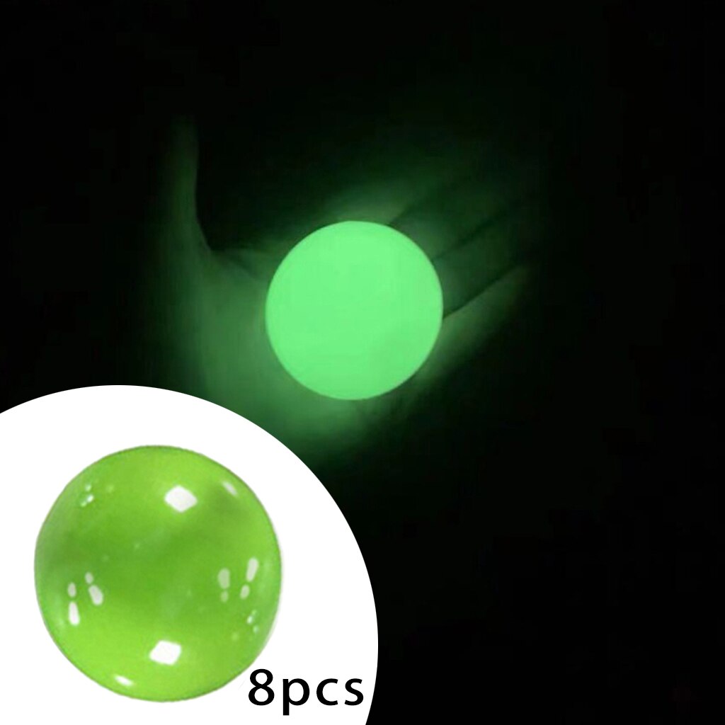 Fluorescence Glow Sticky Balls Jump Wall Ball Fidget Toy Non-Toxic: 8pcs