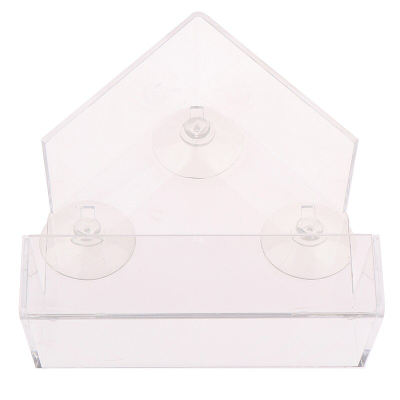 Bird Feeder Acrylic Transparent Window Viewing Bird Feeders Tray Birdhouse Pet Water Feeder Suction Cup Mount House Type Feeder